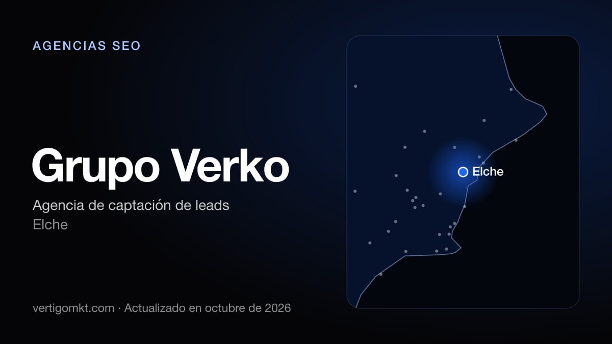 Mejores agencias SEO en Elche, puesto 2: Grupo Verko, con sede en Elche