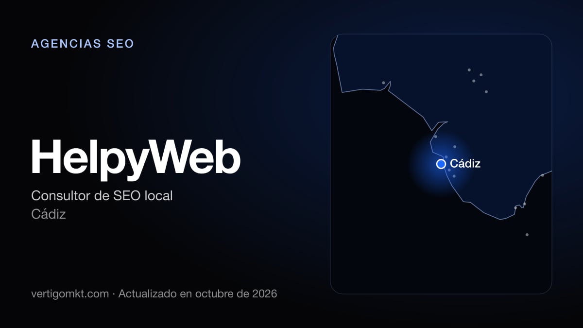 HelpyWeb, agencia SEO en Cádiz: puesto 10 del ranking de las mejores agencias SEO en Cádiz