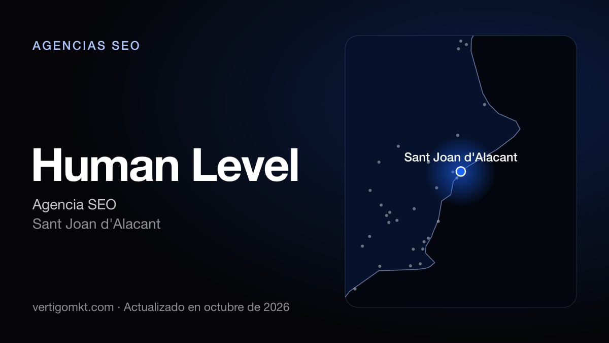 Human Level, agencia SEO en Sant Joan d'Alacant: puesto 8 del ranking de las mejores agencias SEO en España