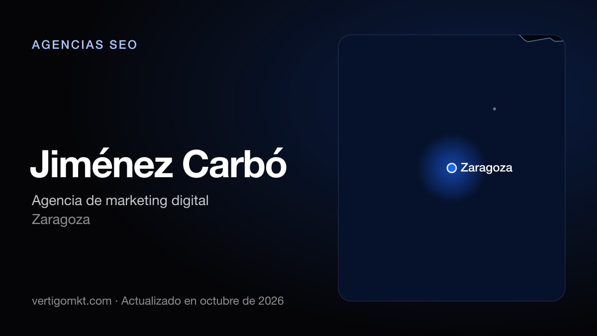 Jiménez Carbó, agencia SEO en Zaragoza: puesto 7 del ranking de las mejores agencias SEO en Zaragoza