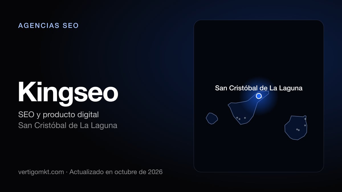 Mejores agencias SEO en San Cristóbal de La Laguna, puesto 7: Kingseo, con sede en San Cristóbal de La Laguna