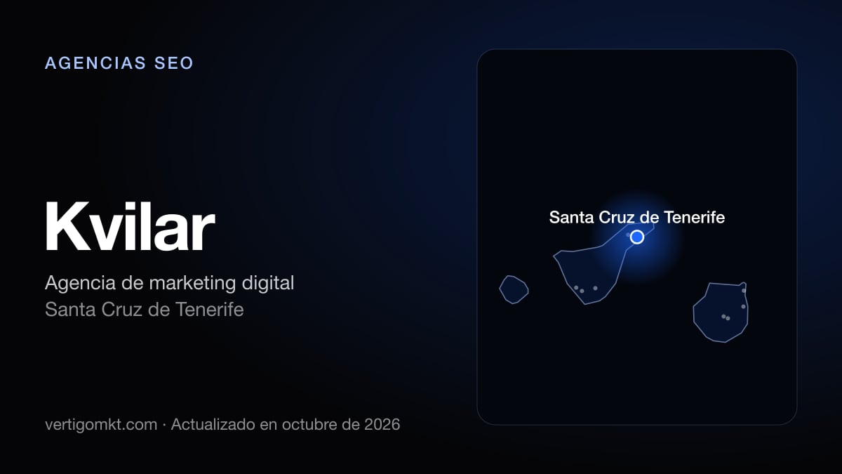Kvilar, agencia SEO en Santa Cruz de Tenerife: puesto 8 del ranking de las mejores agencias SEO en Santa Cruz de Tenerife