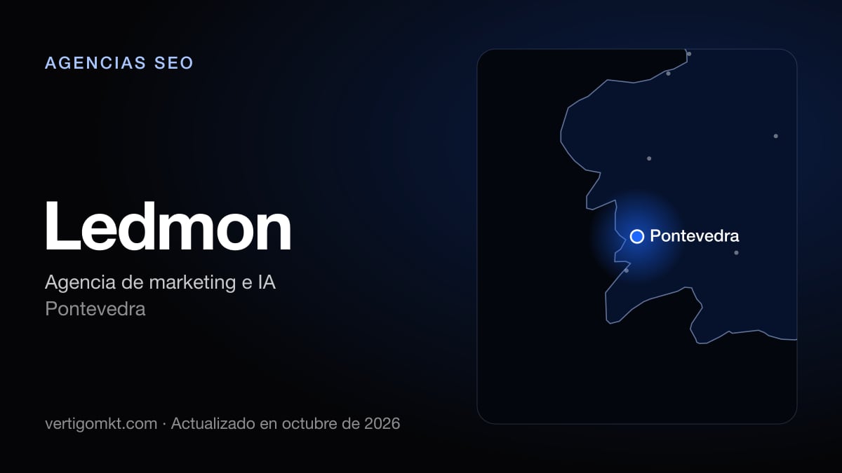 Mejores agencias SEO en Santiago de Compostela, puesto 10: Ledmon, con sede en Pontevedra