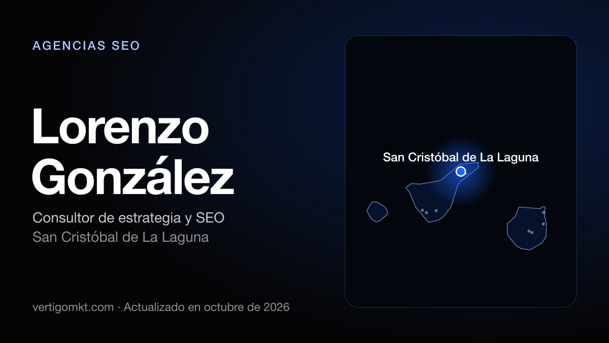 Lorenzo González (San Cristóbal de La Laguna), puesto 6 entre las mejores agencias SEO de San Cristóbal de La Laguna