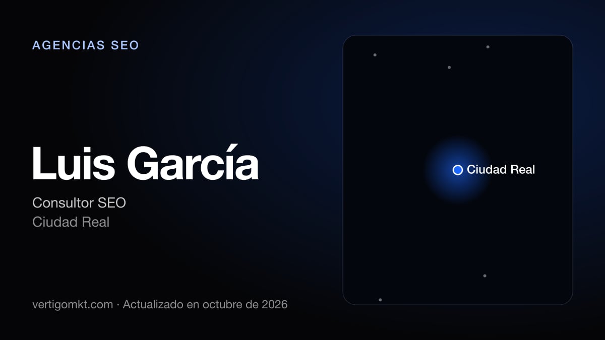 Luis García (Ciudad Real), puesto 3 entre las mejores agencias SEO de Ciudad Real