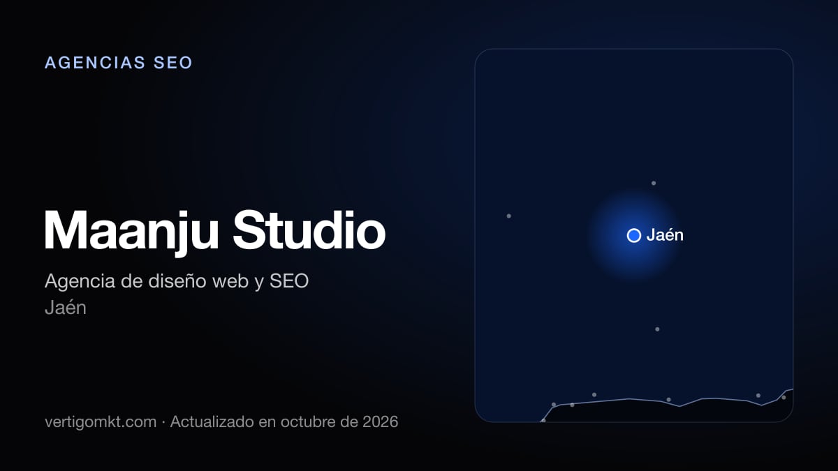Mejores agencias SEO en Jaén, puesto 6: Maanju Studio, con sede en Jaén