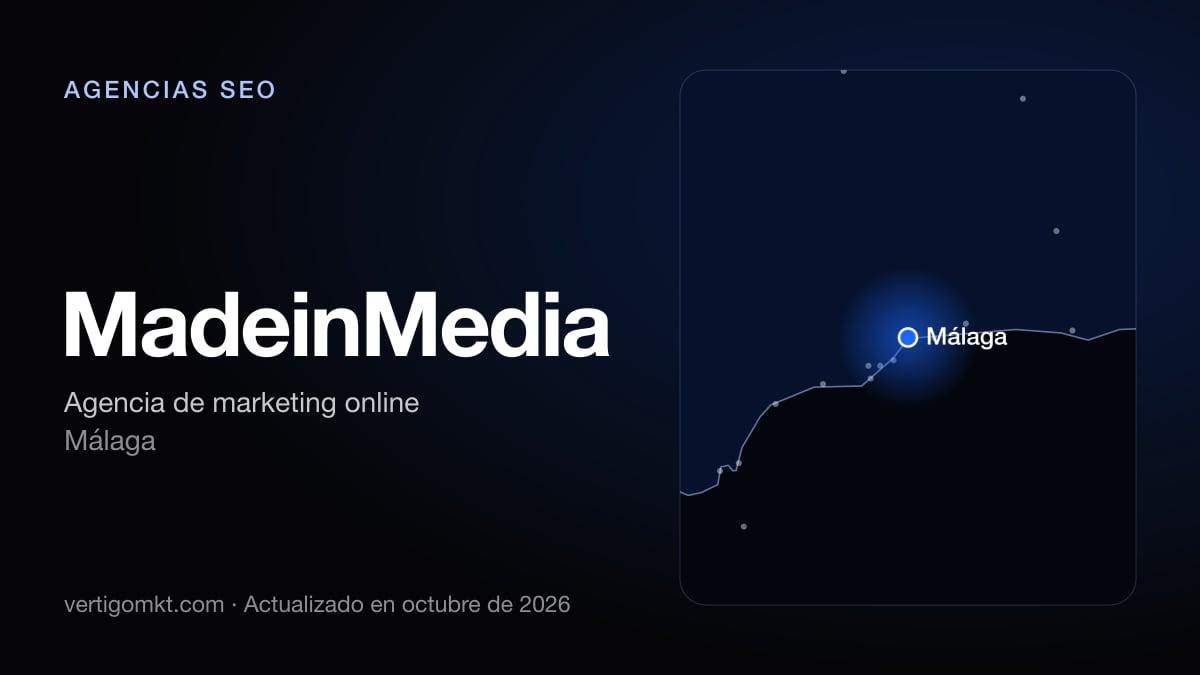 Mejores agencias SEO en Málaga, puesto 6: MadeinMedia, con sede en Málaga