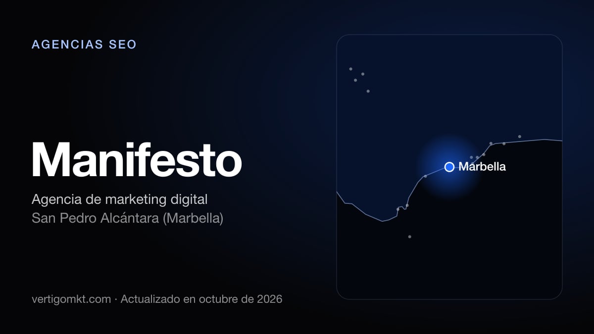 Manifesto (San Pedro Alcántara (Marbella)), puesto 7 entre las mejores agencias SEO de Algeciras