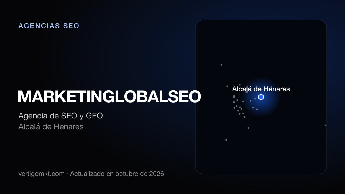 MARKETINGLOBALSEO, agencia SEO en Alcalá de Henares: puesto 4 del ranking de las mejores agencias SEO en Arganda del Rey