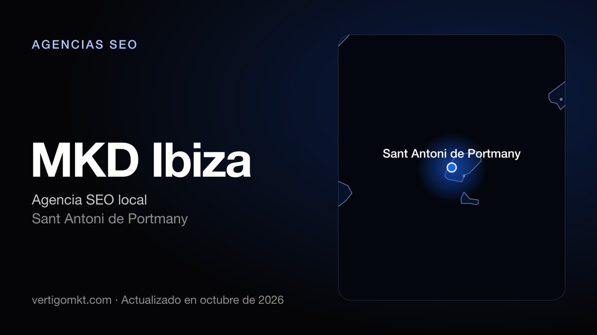 MKD Ibiza, agencia SEO en Sant Antoni de Portmany: puesto 5 del ranking de las mejores agencias SEO en Ibiza