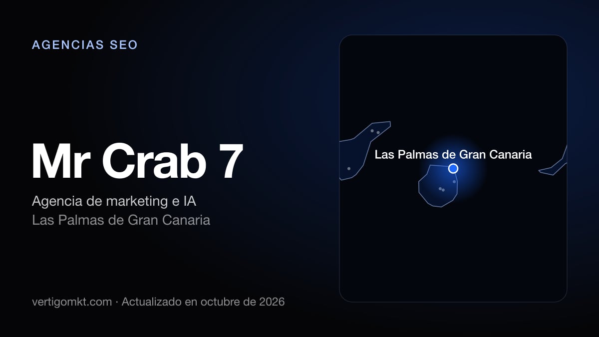 Mr Crab 7, agencia SEO en Las Palmas de Gran Canaria: puesto 5 del ranking de las mejores agencias SEO en Telde