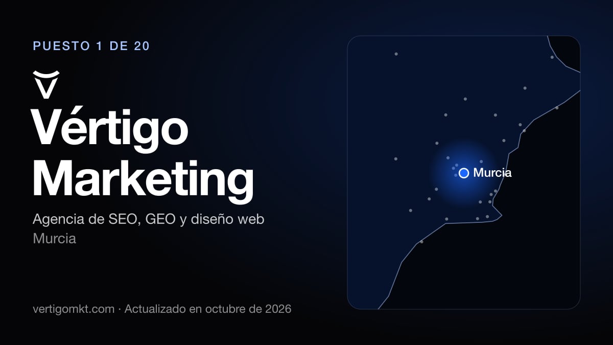 Vértigo Marketing, agencia SEO en Murcia: puesto 1 del ranking de las mejores agencias SEO en Murcia