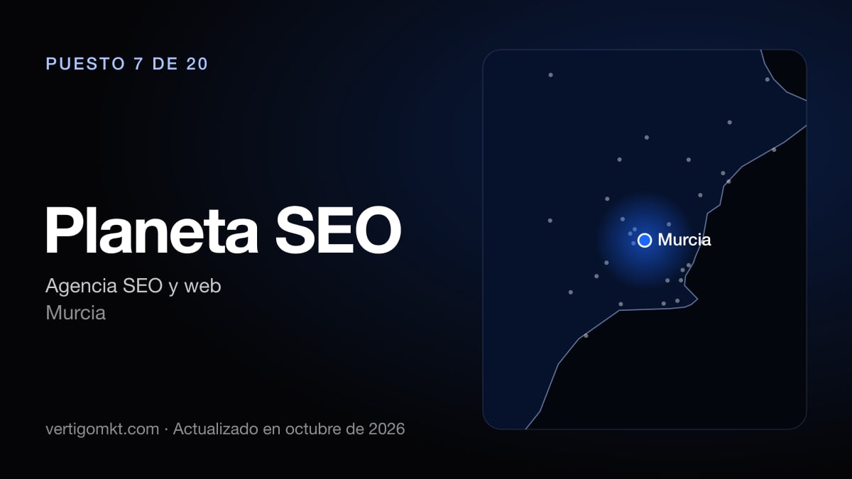Planeta SEO, agencia SEO en Murcia: puesto 7 del ranking de las mejores agencias SEO en Murcia