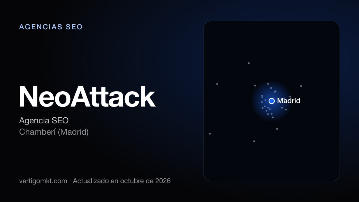 NeoAttack, agencia SEO en Chamberí (Madrid): puesto 3 del ranking de las mejores agencias SEO en Collado Villalba