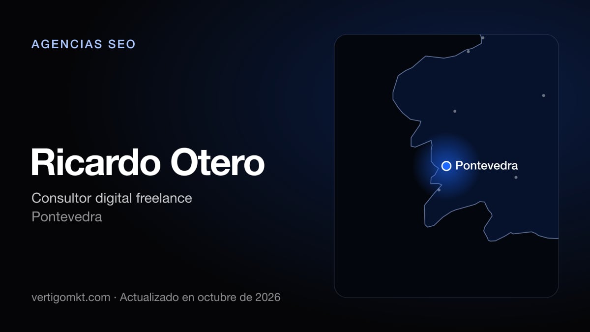 Mejores agencias SEO en Pontevedra, puesto 6: Ricardo Otero, con sede en Pontevedra
