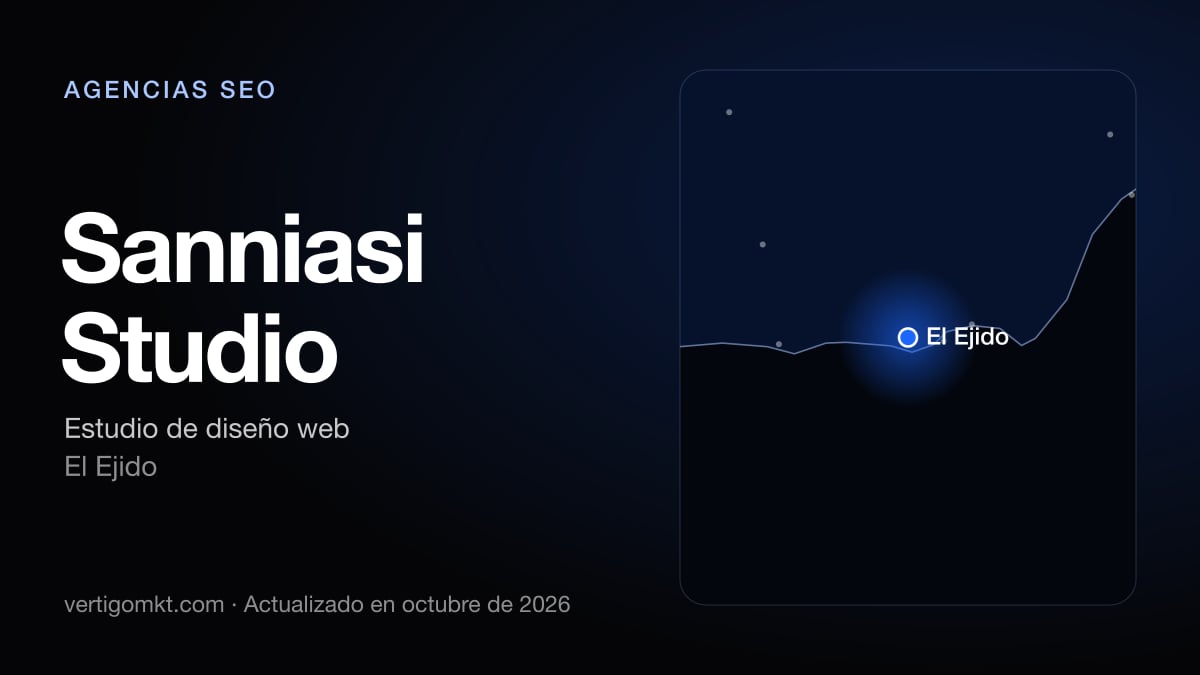 Mejores agencias SEO en El Ejido, puesto 2: Sanniasi Studio, con sede en El Ejido