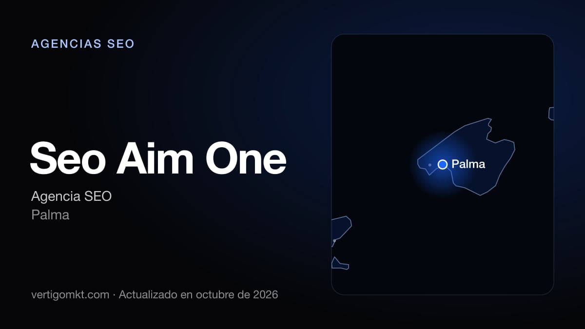 Mejores agencias SEO en Calvià, puesto 8: Seo Aim One, con sede en Palma
