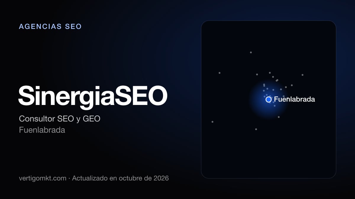 SinergiaSEO (Fuenlabrada), puesto 10 entre las mejores agencias SEO de Alcorcón