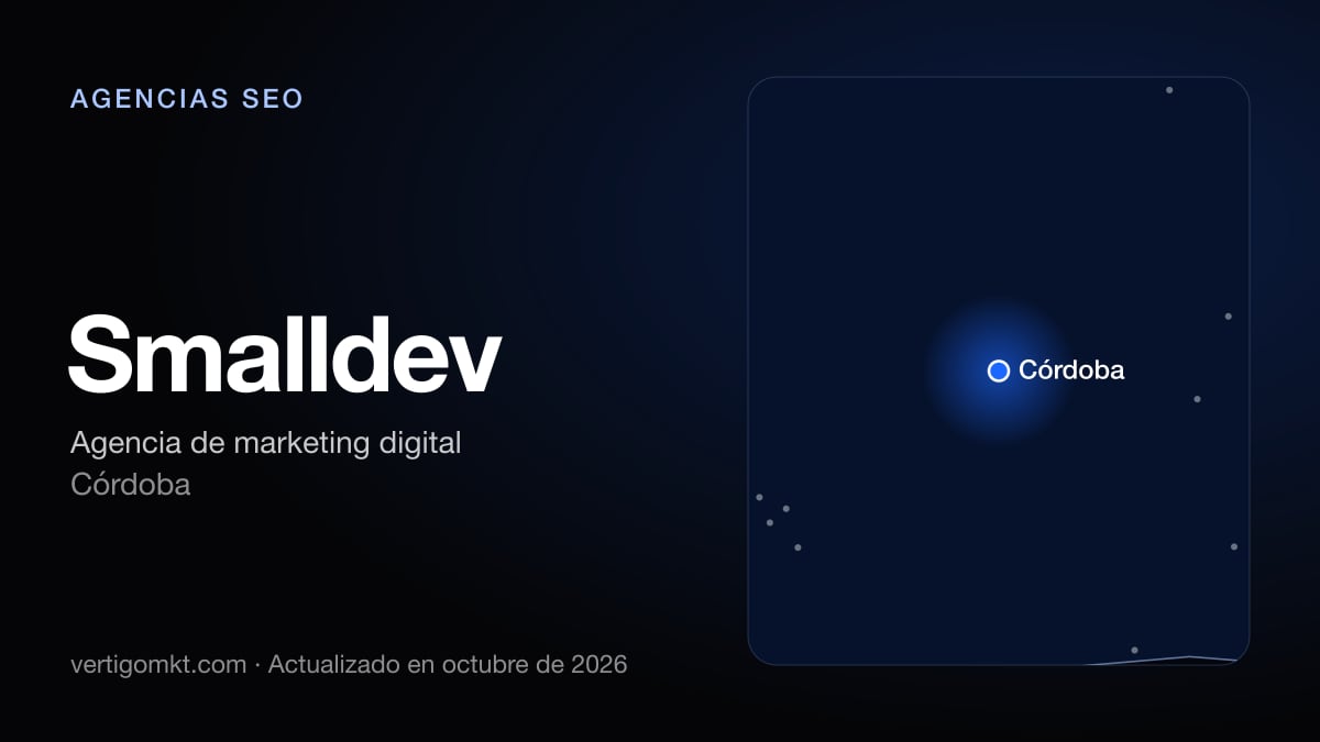 Mejores agencias SEO en Córdoba, puesto 7: Smalldev, con sede en Córdoba