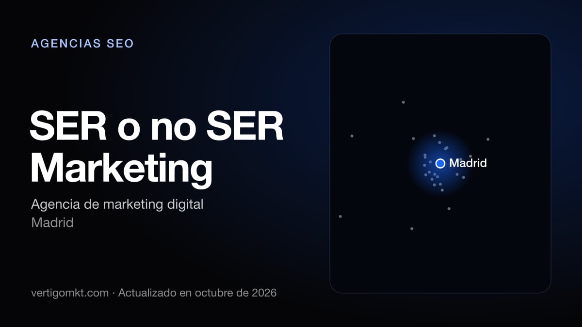 Mejores agencias SEO en Collado Villalba, puesto 2: SER o no SER Marketing, con sede en Madrid