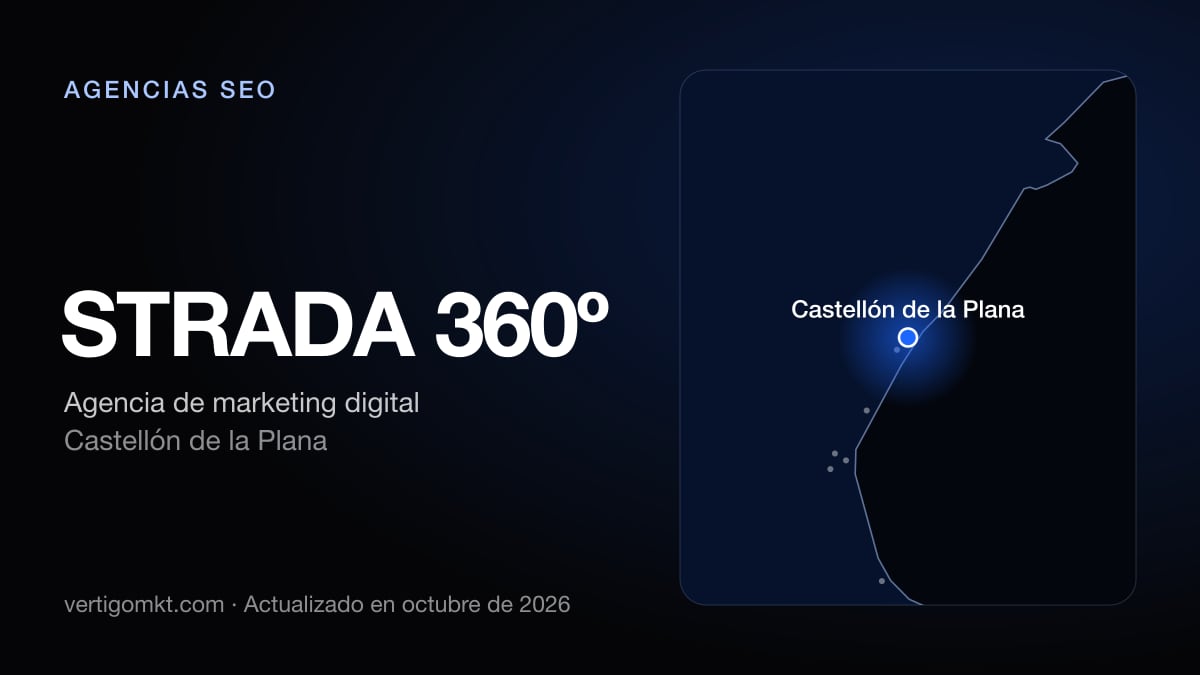 Mejores agencias SEO en Villarreal, puesto 9: STRADA 360º, con sede en Castellón de la Plana