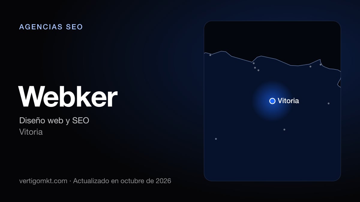 Mejores agencias SEO en Vitoria, puesto 3: Webker, con sede en Vitoria