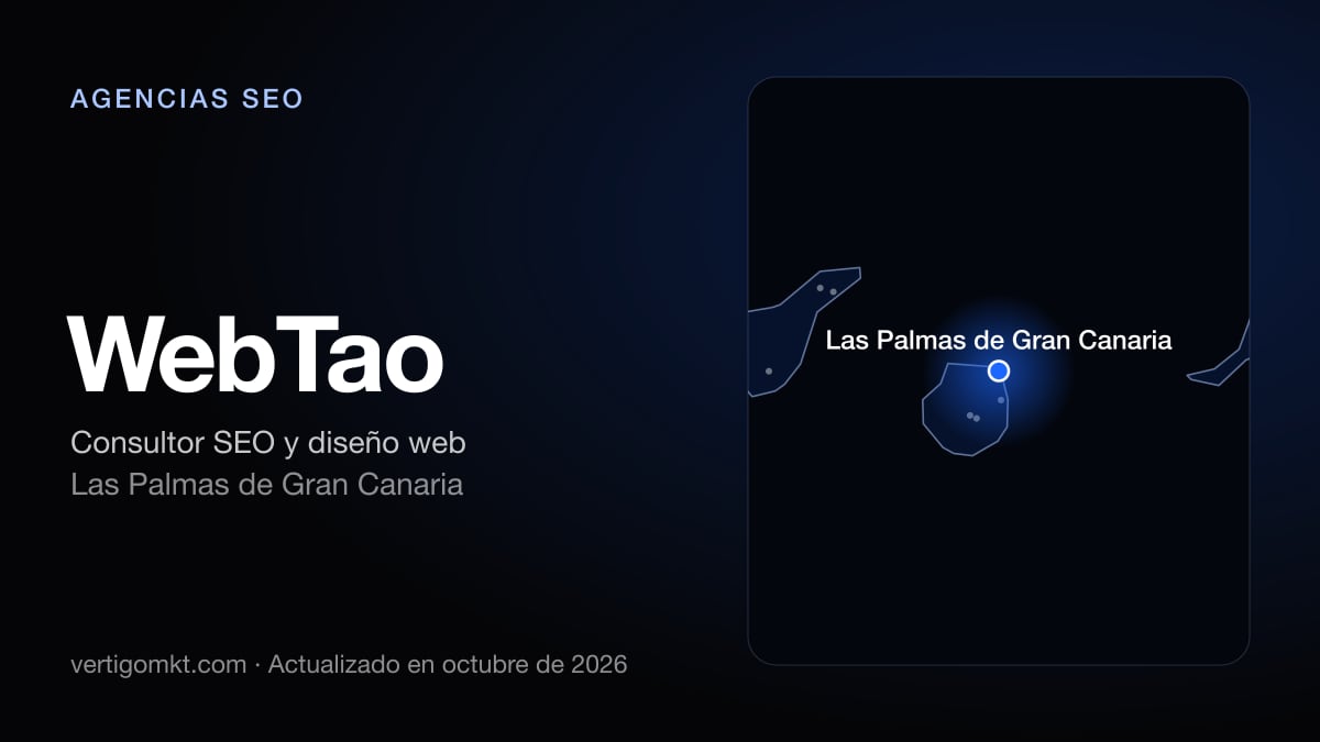 Mejores agencias SEO en Telde, puesto 9: WebTao, con sede en Las Palmas de Gran Canaria