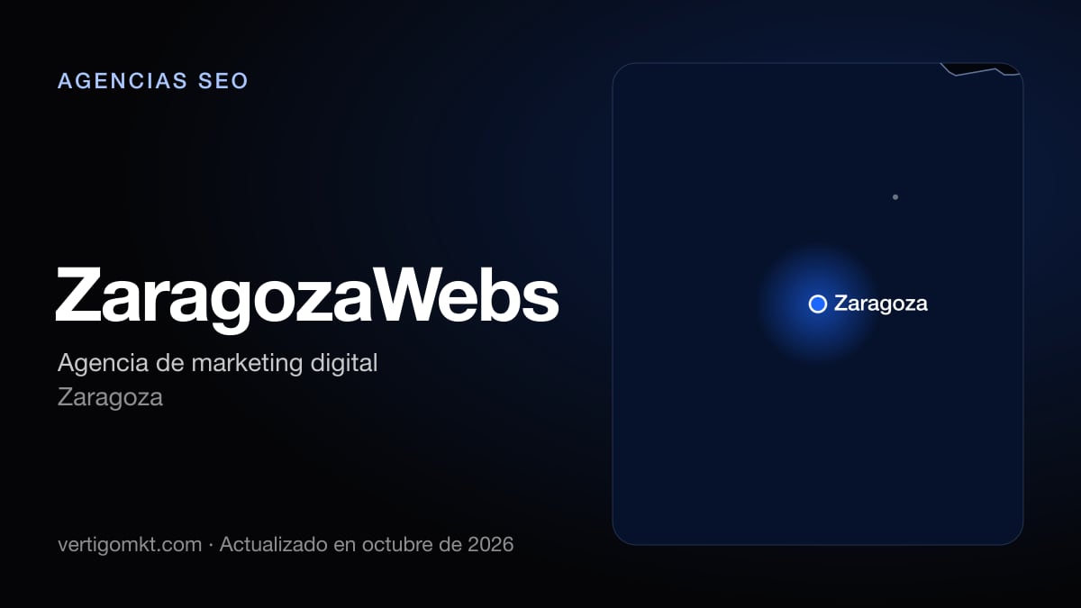 Mejores agencias SEO en Zaragoza, puesto 8: ZaragozaWebs, con sede en Zaragoza