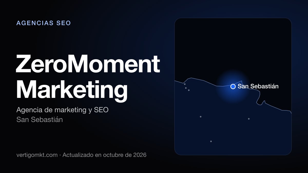 Mejores agencias SEO en Irun, puesto 7: ZeroMoment Marketing, con sede en San Sebastián