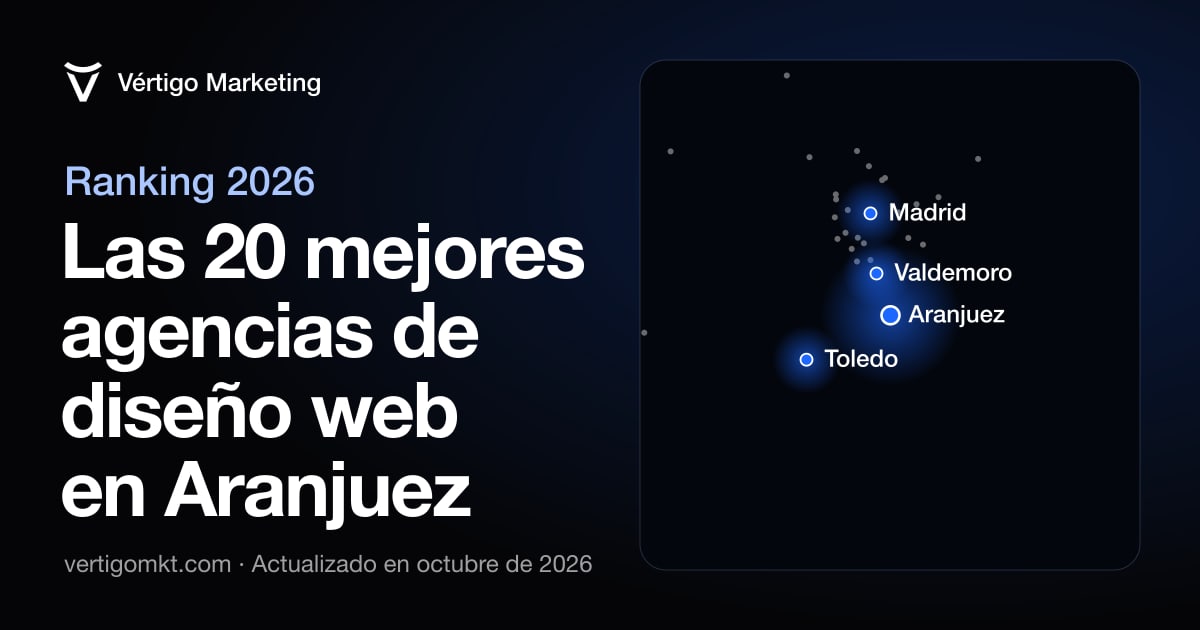 Mapa de las mejores agencias de diseño web de Aranjuez y las localidades desde las que trabajan