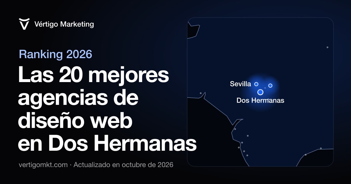 Las mejores agencias de diseño web en Dos Hermanas, colocadas en el mapa según su sede