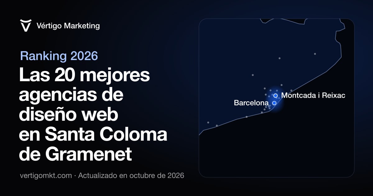 Las mejores agencias de diseño web en Santa Coloma de Gramenet, colocadas en el mapa según su sede