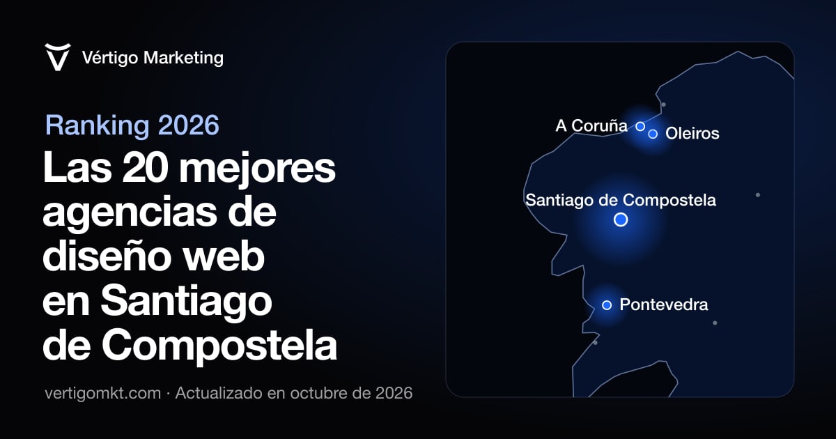 Mapa de las mejores agencias de diseño web de Santiago de Compostela y las localidades desde las que trabajan