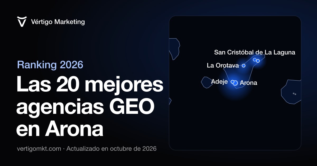Las mejores agencias de posicionamiento en IA en Arona, situadas en el mapa por su sede