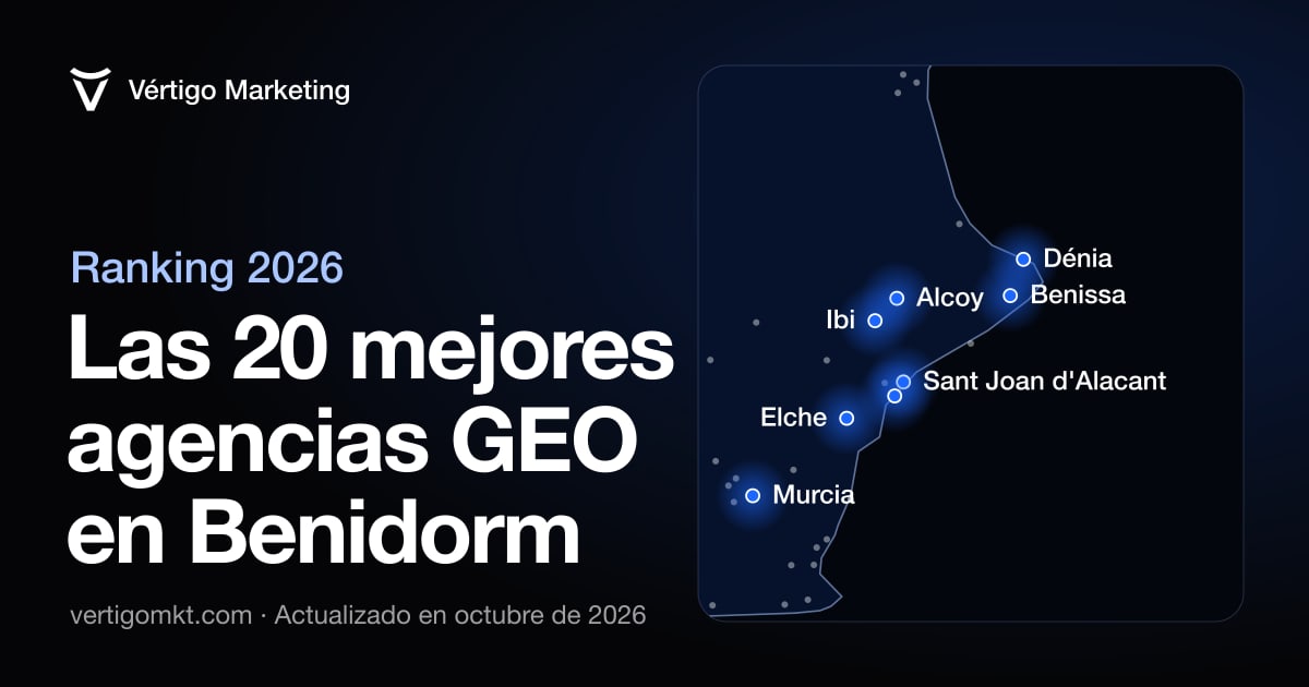 Las mejores agencias de posicionamiento en IA en Benidorm, situadas en el mapa por su sede