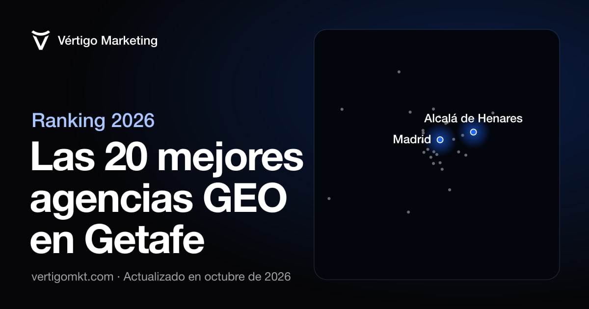 Las mejores agencias de posicionamiento en IA en Getafe, situadas en el mapa por su sede