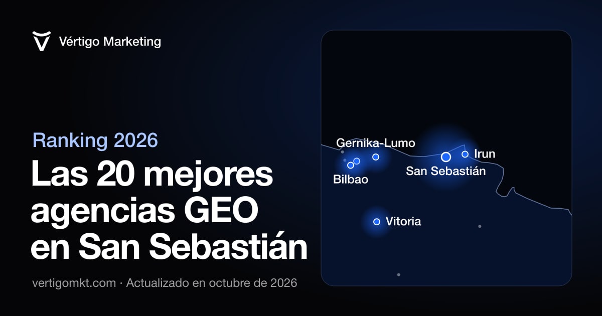 Las mejores agencias de posicionamiento en IA en San Sebastián, situadas en el mapa por su sede
