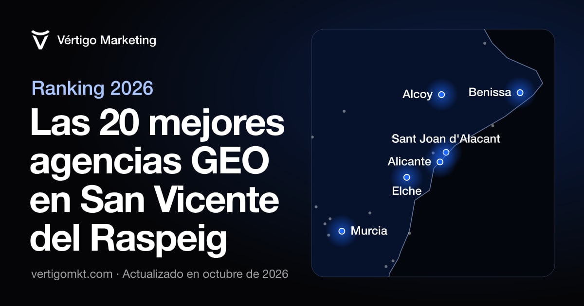 Las mejores agencias de posicionamiento en IA en San Vicente del Raspeig, situadas en el mapa por su sede