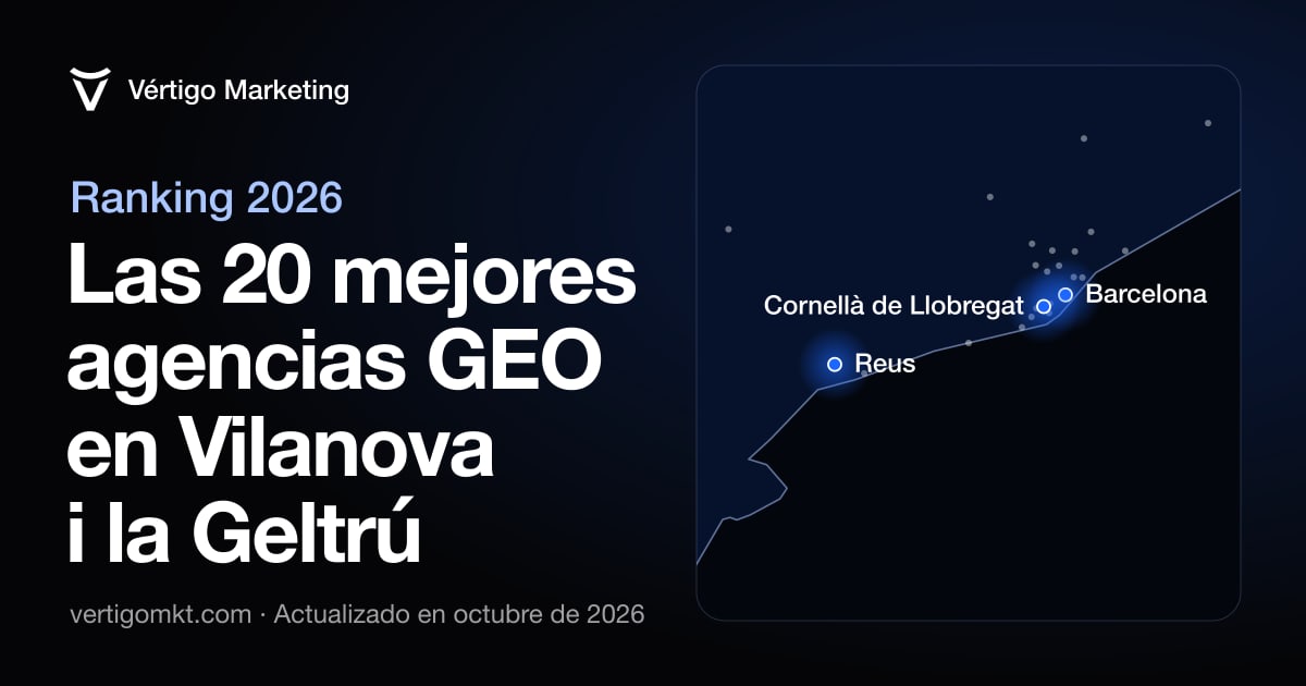 Las mejores agencias de posicionamiento en IA en Vilanova i la Geltrú, situadas en el mapa por su sede