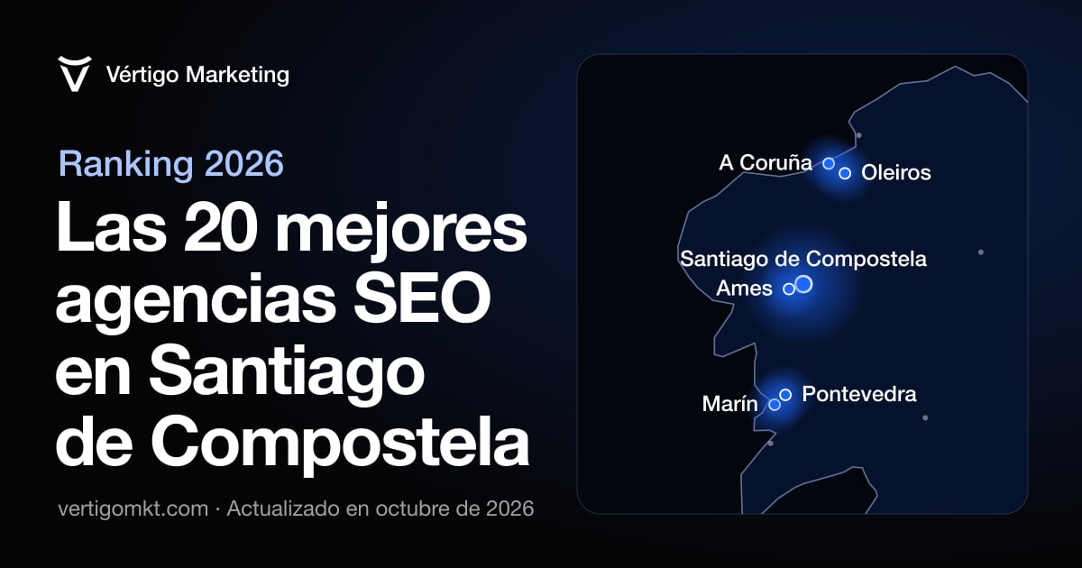 Mapa de las mejores agencias SEO de Santiago de Compostela y las localidades donde trabajan