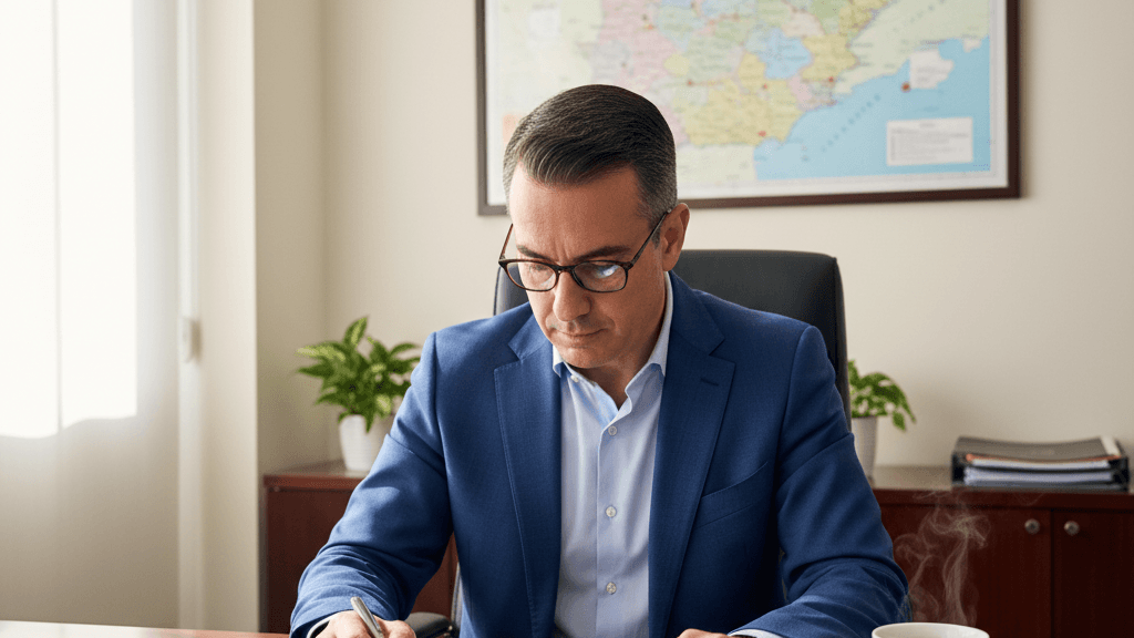 Imagen que ilustra el Impuesto de donaciones Albacete, mostrando a un asesor fiscal revisando el modelo 651 y documentos tributarios en una oficina de Albacete